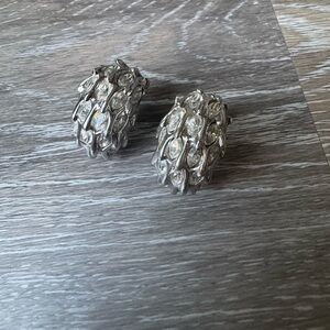 Vintage St John rhinestone embellished costume earrings